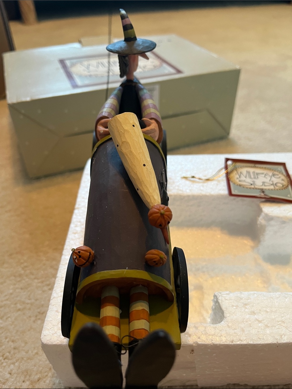 Williraye Studio Halloween Witch Racer Figurine - Purple, Black, Yellow. - Picture 6 of 8
